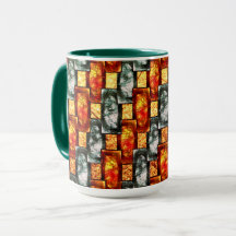 Placas retangulares vermelhas e manchadas