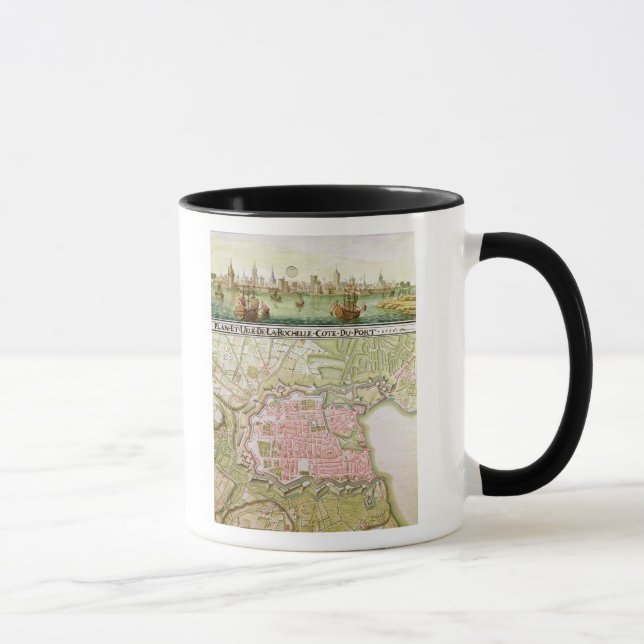 Caneca Plano da cidade de La Rochelle, 1736 (Direita)