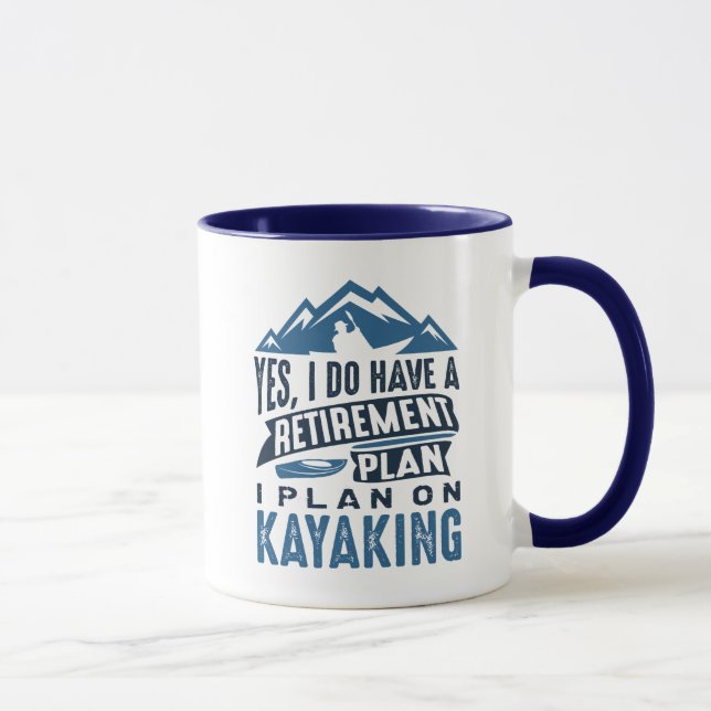 Caneca Plano de aposentadoria Kayaking (Direita)
