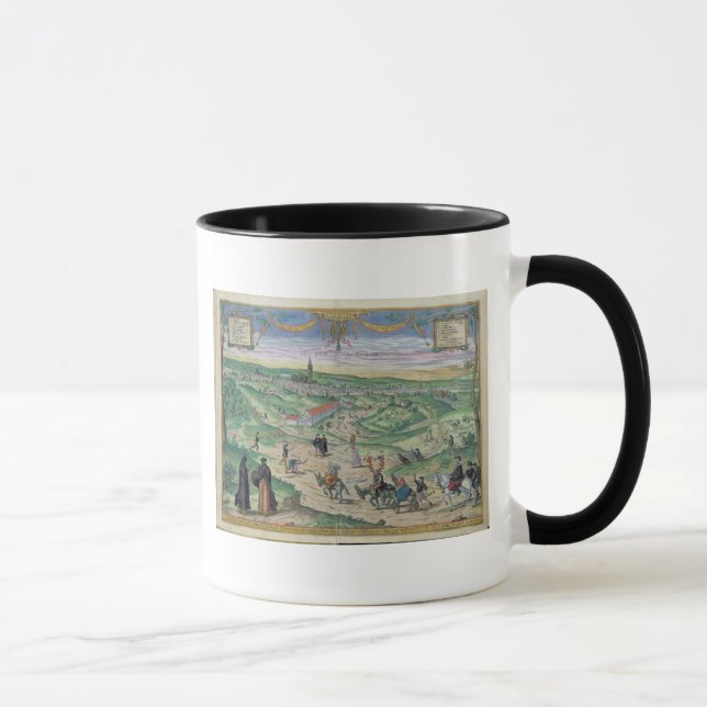 Caneca Plano de cidade de Sevilha, 'de Civitates Orbis (Direita)