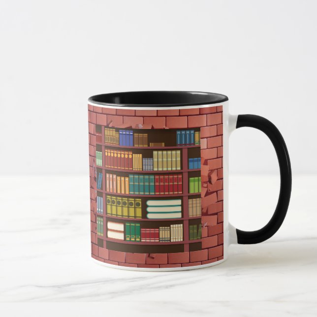 Caneca Plano de fundo da caixa de livro (Direita)