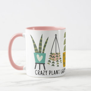 Caneca Planta Louca Diversão Plantas Vedadas Rosa