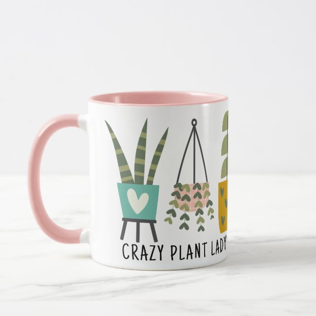 Caneca Planta Louca Diversão Plantas Vedadas Rosa (Esquerda)