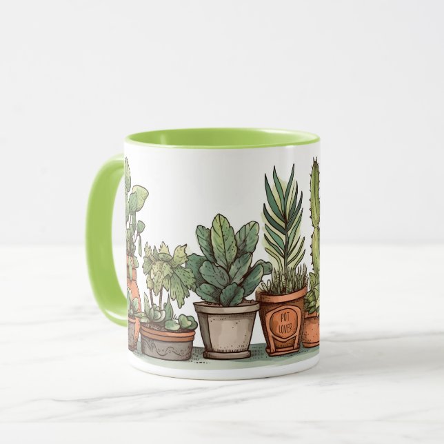 Caneca Planta Mug - Pote Lover (Frente Esquerda)