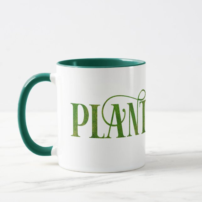 Caneca Planta Planta de Planta Botânica de Engrenação Pla (Esquerda)