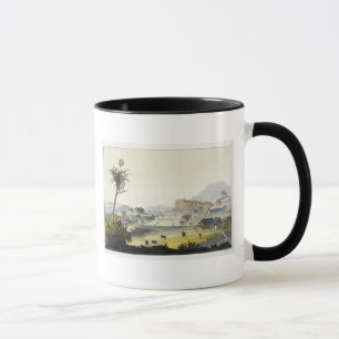 Caneca Plantação do açúcar, Antilhas (gravura da cor)