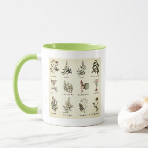 Caneca Plantas aromáticas e especiarias