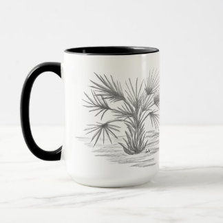 Caneca Plantas de palmeiras tropicais no sul