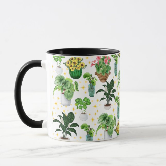 Caneca Plantas em Vasos Caprichosas (Esquerda)