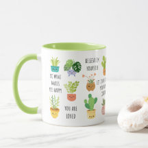Plantas Mind Cute Positivas, Mata Cerâmica - 11oz