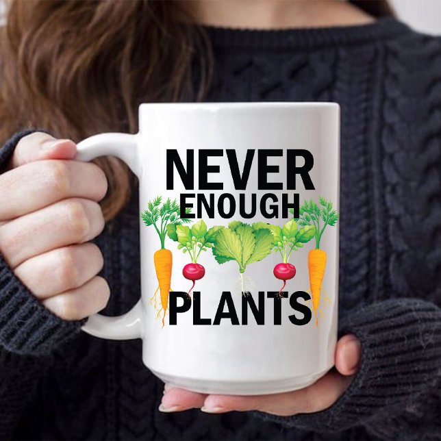 Caneca Plantas Vegetais Não Suficientes Pai de Fruta (Never Enough Plants Vegetables Fruit Gardening Dad Mug)