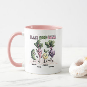 Caneca PLANTE SEMEN TES BOAS Personalizado 4 Crianças Nom