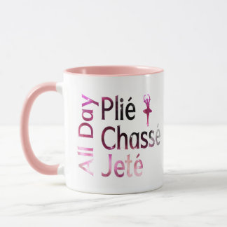 Caneca Plie, Chasse, Jete o Dia Todo ~ Design de Ballet