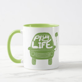 Caneca Plug Life Cute Light Green Car