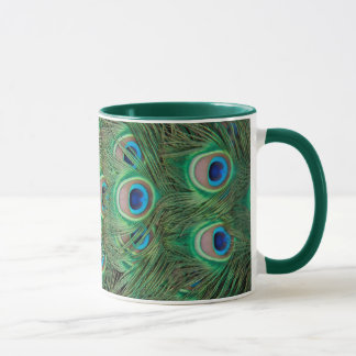 Caneca plumagem de pavão