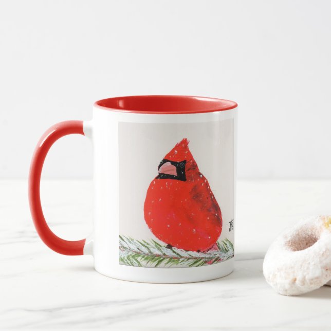 Caneca Plump Cardinal Mug por JML (Com Donut)