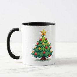 Caneca Plump Kawaii Christmas Tree Sparkling Ornaments