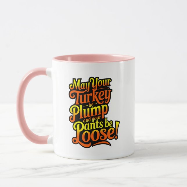 Caneca Plump Turkey, Cartoon Diva Turkey, Mug (Esquerda)