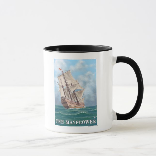 Caneca Plymouth, MassachusettsView do Mayflower (Direita)