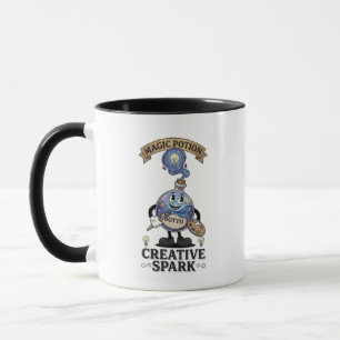 Caneca Poção Mágica Centelha Criativa Mascote de Artista