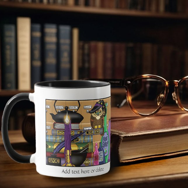 Caneca Poções de Livros de Coruja do Assistente (Criador carregado)