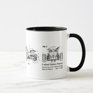 Caneca Pode Spyder US Patent Três Diagramas Mug