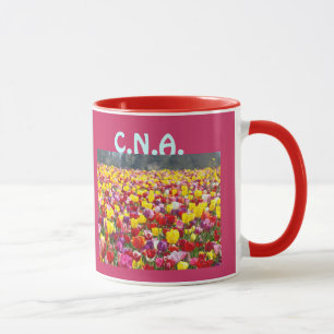 Caneca PODEM as flores personalizadas da tulipa das