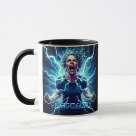 Caneca Poder Elétrico de Super-Herói Com Citação