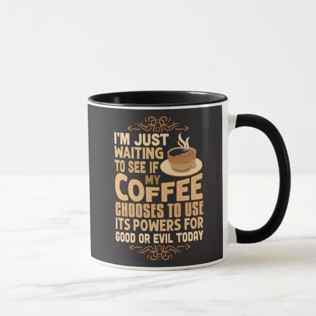 Caneca Poderes Divertidos do Café Para o Bem ou Para o Ma (Direita)