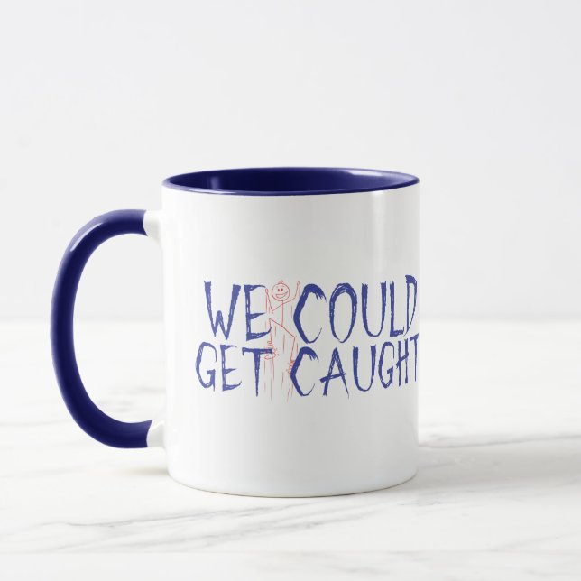 Caneca Poderíamos ser apanhados momentos engraçados com s (Esquerda)