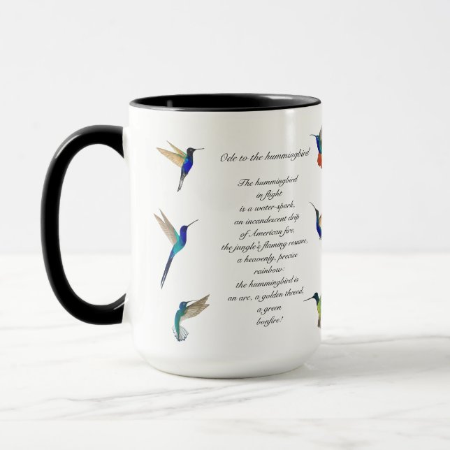 Caneca Poema de Pablo Neruda Hummingbird (Esquerda)