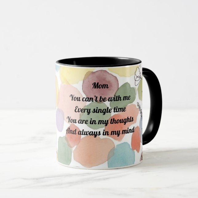 Caneca Poema do Dia das Mães (Frente Esquerda)