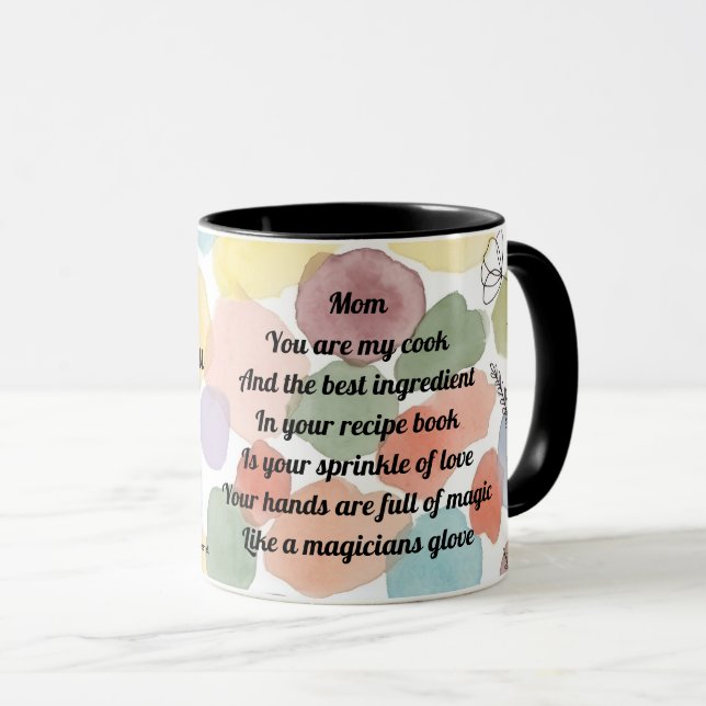 Caneca Poema do Dia das Mães (Frente Esquerda)