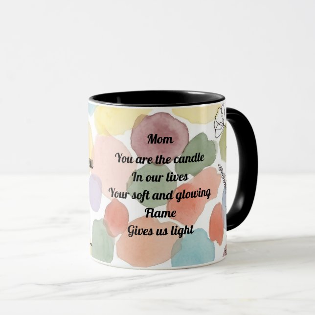 Caneca Poema do Dia das Mães (Frente Esquerda)