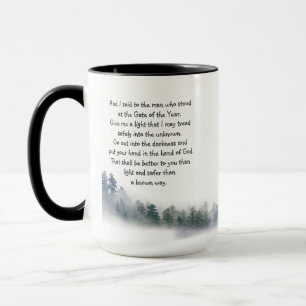 Caneca Poema Inspirador Coloque sua mão na praça de Deus