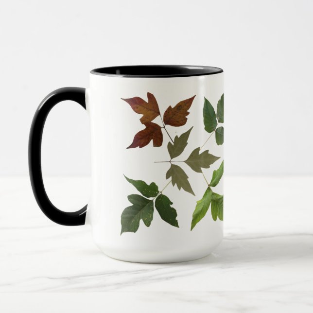 Caneca Poison Ivy Deixa Design de Folha Botânica (Esquerda)