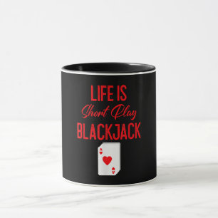 Caneca Poker Engraçado A Vida É O Blackjack Curto