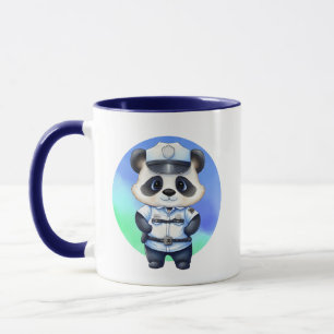 Caneca Polícia Panda legal adiciona monograma