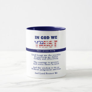 Caneca Policiais Rezam Em Deus Nós Confiamos Na Linha Az