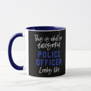 Caneca Policial Engraçado Pai de Polícia Fantástico e Mãe