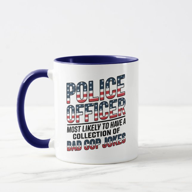 Caneca Policial Mais Susceptível De Dizer Piadas De Polic (Esquerda)