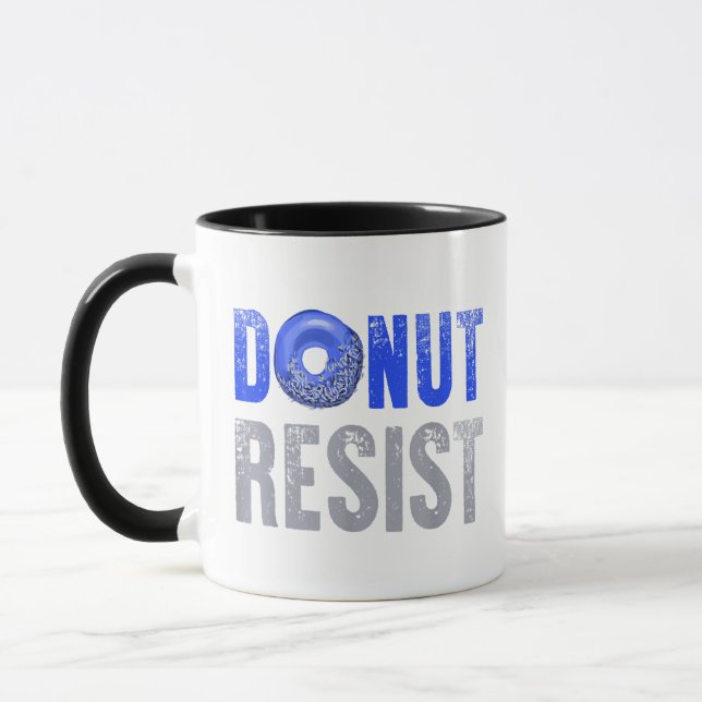 Caneca Policial Shirt Thirt Blue Line Rosquinha Resist J (Esquerda)