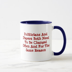 Caneca Políticos E Fraldas Precisam Ser Trocados Frequent