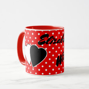 Caneca Polka vermelha do
