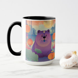 Caneca POLLY PLUM chow dog 15 onças