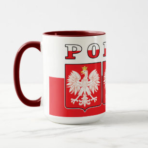 Caneca Polska Eagle Flag Shields