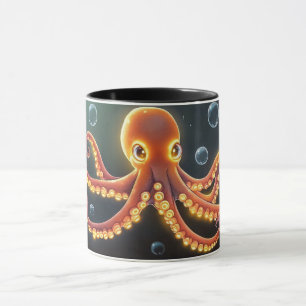 Caneca polvo do mar estilo cartoon vibrante Colorido Fofo