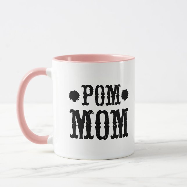 Caneca POM MOM Tipografia Fofa de Duas Cores (Esquerda)