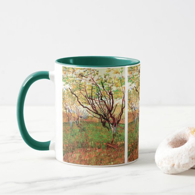 Caneca Pomar em Blossom por Vincent van Gogh (Com Donut)