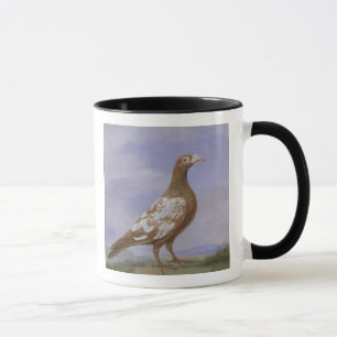 Caneca Pombo de portador Pied vermelho (óleo em canvas)